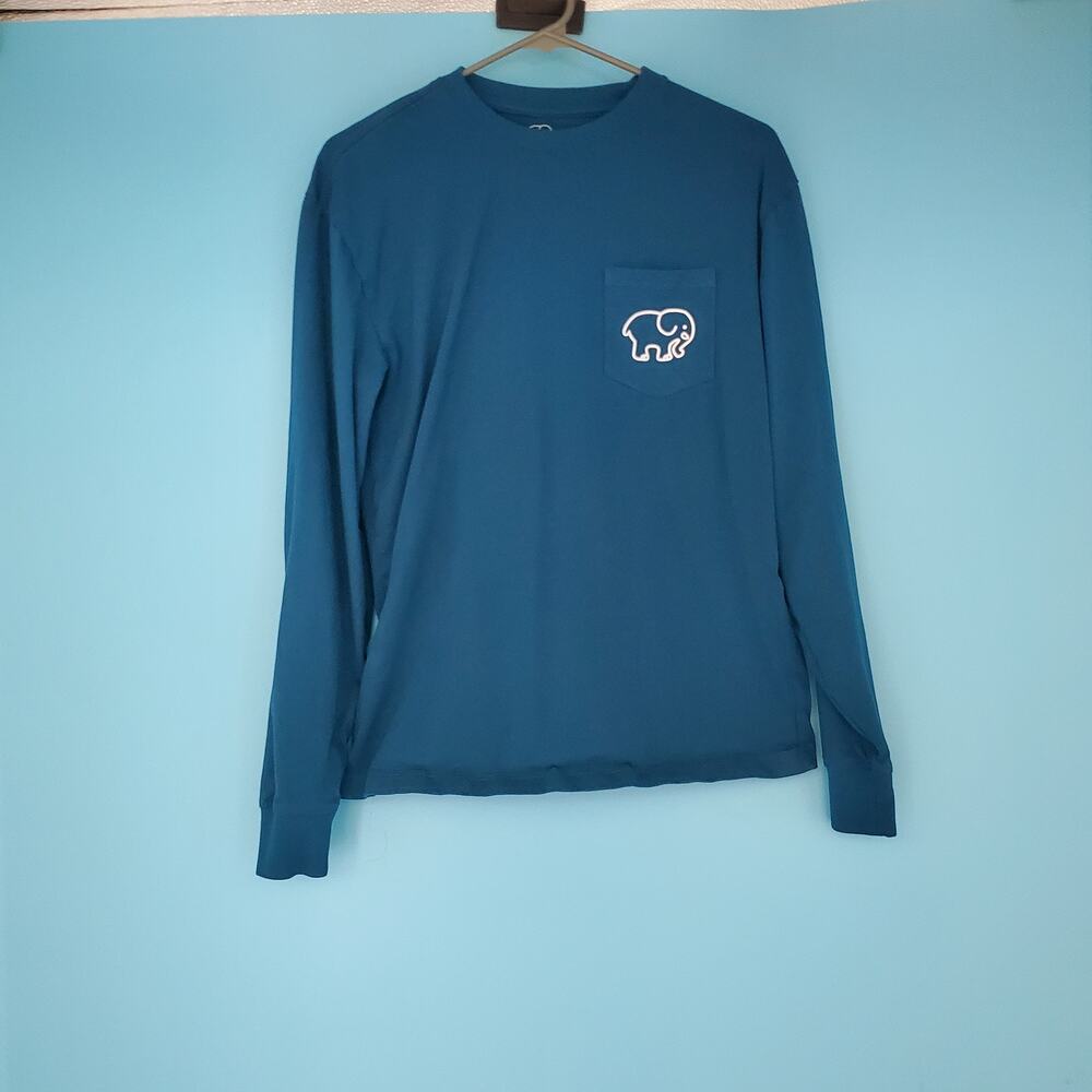 Ivory Ella Tee Size Small Long Sleeve Dark Turquoise